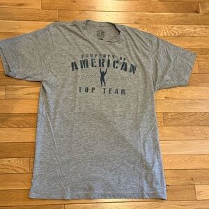 Men’s American top team ATT UFC gym tee Gray T-Shirt